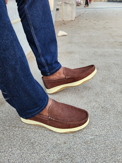 Genuine Leather Light Weight Casual Shoes for men